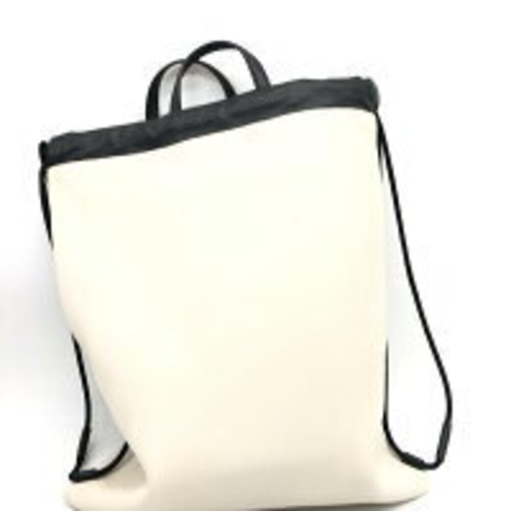 Gucci White Ivory Interlocking Coco Drawstring Backpack Black Capitan